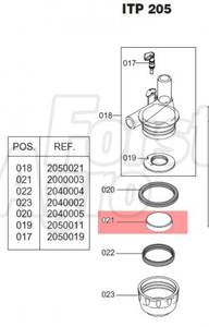 Destička nerezová ventilu ITP 205
