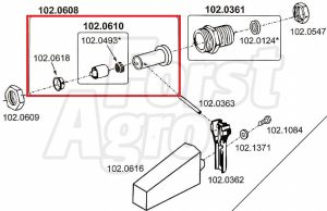 Sada plastových náhradních dílů pro ventil napaječky 130P