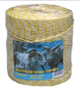 Lanko TOPMIX 3 mm, 2x0,25 Cu a6x0,15 Niro žlutobílé pro elektrický ohradník