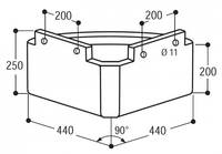 Krmné koryto Suevia 0210 rohové 22 l