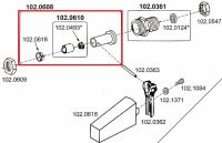 Sada plastových náhradních dílů pro ventil napaječky 130P