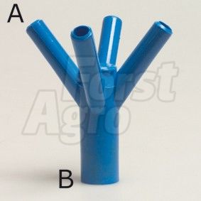 Rozvodka čtyřcestná desinfekční modrá