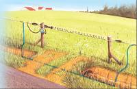 Vysokonapěťový kabel FISOL s dvojitou izolací, modrý pro elektrický ohradník