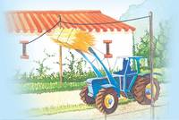 Vysokonapěťový kabel FISOL s dvojitou izolací, modrý pro elektrický ohradník