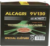Alkalická baterie ALCAGRI 9V/130Ah pro elektrický ohradník