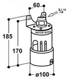 Plovákový ventil Suevia WATER BOSS s držákem