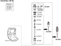 Seznam náhradních dílů pro napáječku s mosazným ventilem obj. č. 660202