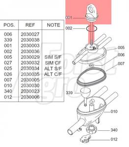 Závěsný šroub pro sběrač Vanguard
