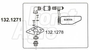 Ventil s podložkou k uchycení pro napaječky Mod. 630, 640, 850, 860