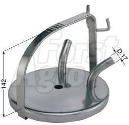 Nerezové víko konve 2 vývody 17 mm pro dvě dojicí soupravy