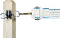 Spojka na pásky s karabinou nerezová pro elektrický ohradník