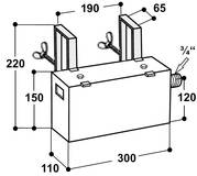 Nerezový box s plovákovým ventilem MaxiFlow Suevia Model 874