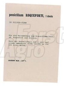 Penicillium ROQUEFORTI - kultura pro sýry s modrou plísní, prášková forma