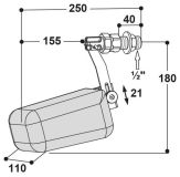 Plovákový membránový ventil SUEVIA Model 671