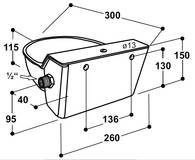 Hladinová vyhřívaná napáječka Suevia Model 130P-H