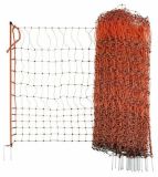 Síť pro drůbež - vodivá, 106 cm, 50m, 2 hroty, oranžová, Poultry Net