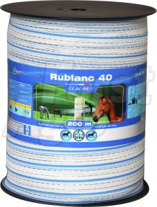 Elektrická páska RUBLANC 40 mm/200 m pro elektrický ohradník
