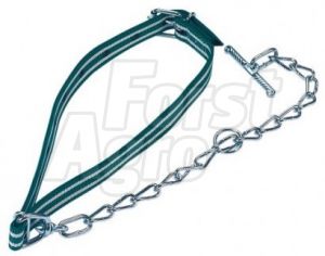 Vazák pro telata s řetězem, nylonový řemen 100x4 cm