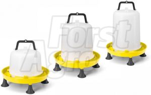 Napáječka plastová s rukojetí, s nožkami, žlutá