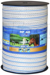 Elektrická páska RF 40 BLANCO 40 mm/200 m pro elektrický ohradník