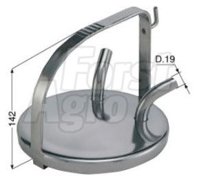 Víko konve nerez, dva vývody D19